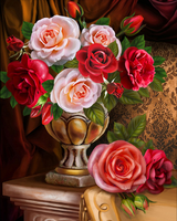 Без бренда «Букет роз в изящной вазе» в Таганроге