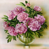 Без бренда «Пионы в круглой прозрачной вазе» в Таганроге