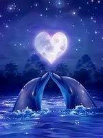 Без бренда «Дельфины под луной вида сердца (20шт)» в Таганроге