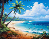 Берег тропического острова