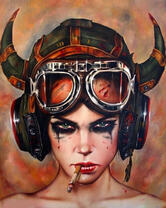 Без бренда «Девушка в шлеме с сигаретой» в Таганроге