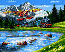 Гонки самолета и поезда