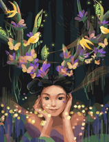 Без бренда «Темноглазая девчонка с цветами и птицами в волосах» в Таганроге в интернет-магазине  Без бренда «Темноглазая девчонка с цветами и птицами в волосах» в Таганроге