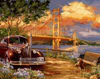 Без бренда «Американский автомобиль на фоне моста через залив» в Таганроге в интернет-магазине  Без бренда «Американский автомобиль на фоне моста через залив» в Таганроге