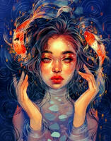 Без бренда «Девушка и карпы кои» в Таганроге в интернет-магазине  Без бренда «Девушка и карпы кои» в Таганроге