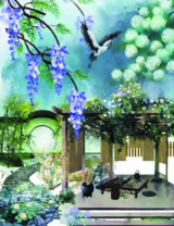 Без бренда «Сад с беседкой, цветами и птицей» в Таганроге в интернет-магазине  Без бренда «Сад с беседкой, цветами и птицей» в Таганроге