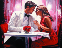 Без бренда «Пара на свидании в ресторане» в Таганроге в интернет-магазине  Без бренда «Пара на свидании в ресторане» в Таганроге