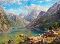 Без бренда «Вид на горы с берега озера» в Таганроге в интернет-магазине  Без бренда «Вид на горы с берега озера» в Таганроге