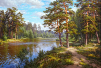 Без бренда «Хвойный лес и река» в Таганроге в интернет-магазине  Без бренда «Хвойный лес и река» в Таганроге