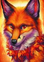 Без бренда «Хитрая лиса с осенним венком» в Таганроге в интернет-магазине  Без бренда «Хитрая лиса с осенним венком» в Таганроге